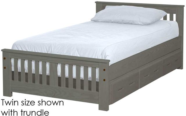 Crate Designs™ Furniture Graphite Queen Shaker Bed-0