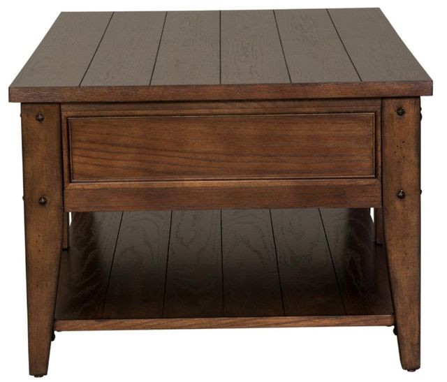Liberty Furniture Lake House Rustic Brown Oak Cocktail Table-3