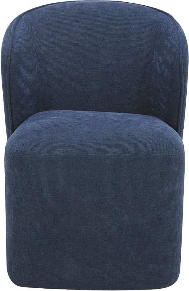 Moe's Home Collection Larson Navy Blue Rolling Dining Chair-1