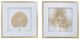 A & B Home Zola 2-Piece Gold/White Botanical Wall Art Set-1