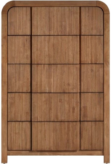Meridian Furniture Fluted Brown Chest-1
