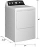 GE® 7.2 Cu. Ft. White Electric Dryer with Spanish Control Panel-2