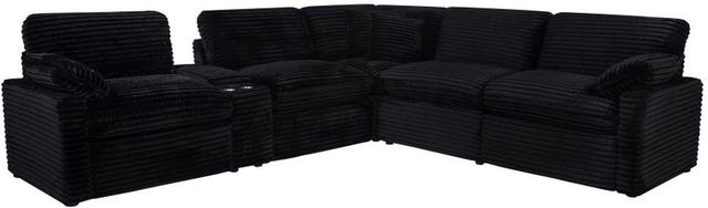 Coaster® Collins 6-Piece Black Modular Power Reclining Sectional-0