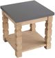 A & B Home Gray Side Table with Taupe Base -2