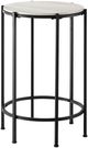 Monarch Specialties Inc. Washed Oak End Table with Black Metal Base-0
