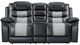 New Classic® Home Furnishings Nikko Black/Gray Power Reclining Console Loveseat-2