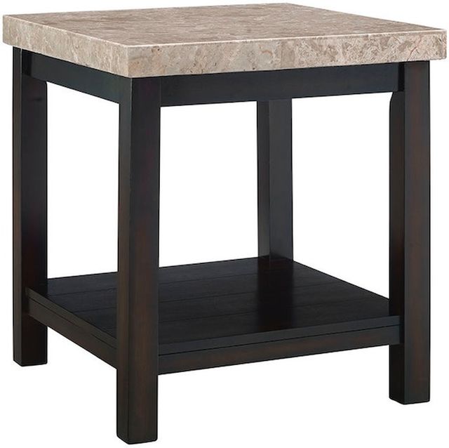 Elements International Kansas Espresso 3-Piece Beige/Espresso Occasional Table Set with Sofa Table-2