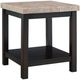 Elements International Kansas Espresso 3-Piece Beige/Espresso Occasional Table Set with Sofa Table-2
