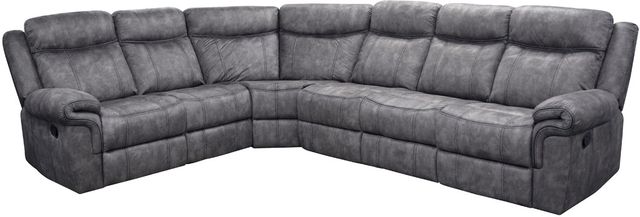 American Wholesale Furniture Knoxville 3-Piece Gray Manual Reclining Curved Sectional-0