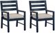 Signature Design by Ashley® Mabry Shores 2-Piece Driftwood/Navy Blue Aluminum/Fabric Outdoor Dining Arm Chair-0