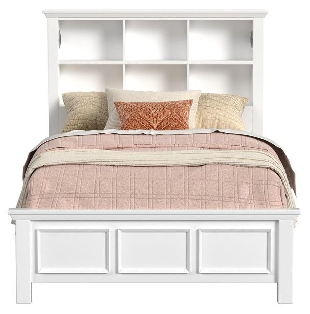 Elements International Hampton Kids White Full Bookcase Bed-1