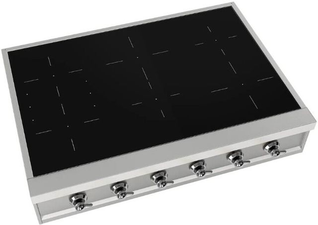 Ilve Nostalgie II 36” Stainless Steel Induction Rangetop with 6 Elements and Chrome Trim-2