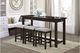 Mazin Furniture Connected 4-Piece Espresso Counter Height Dining Set-1