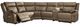 Signature Design by Ashley® Max-Media 6-Piece Biscotti Power Reclining Modular Sectional with Audio Console-0