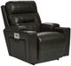 La-Z-Boy® Neo Charcoal Leather Power Rocking Recliner with Headrest and Lumbar-0