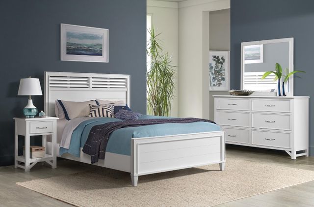 Riverside Furniture Talford Cotton King Louver Panel Bed-2