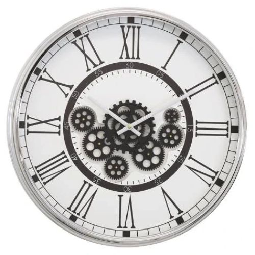 YHD Black/Chrome/White Wall Clock-0