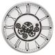 YHD Black/Chrome/White Wall Clock-0