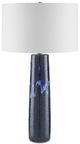 Currey & Company Kelmscott Blue/Off-White Table Lamp-1