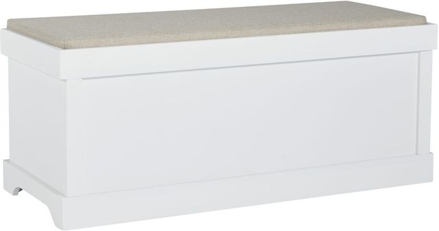 Signature Design by Ashley® Dowdy Beige/White Storage Bench-1
