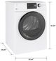 GE® 4.3 Cu. Ft. White Front Load Electric Dryer with Stainless Steel Basket-2