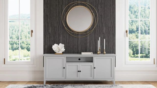 Modus Furniture Grace Elephant Gray 74" Entertainment Console-1
