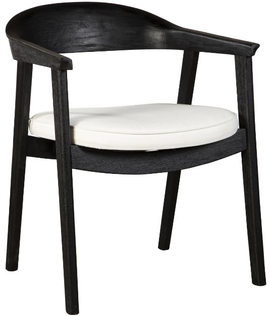 Nest Home Collections Vanessa Barbury Pearl /Matte Black Arm Chair-0