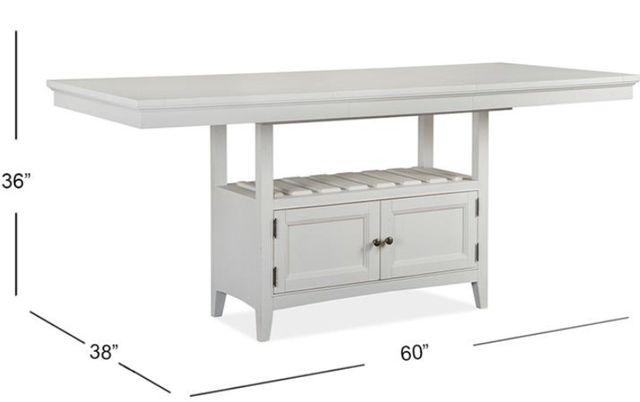 Magnussen Home® Heron Cove Chalk White 60" Counter Table-2