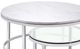 Bassett Mirror Jadyn White/Clear Nesting Table with Chrome Base-1