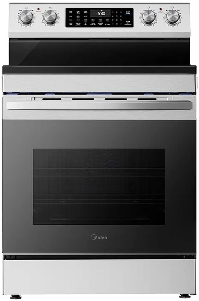Midea® 30" Stainless Steel Freestanding Electric Range with Steam Cleaning-0