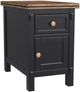 A-America® Stormy Ridge Chicory/Slate Black Chairside Table-0