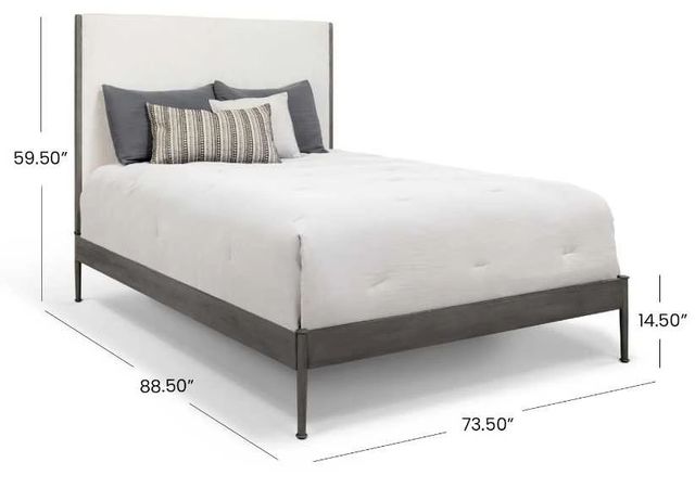 Wesley Allen Customizable Nile California King Upholstered Panel Bed-2