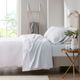Olliix by Clean Spaces Charcoal Infused Light Gray Twin Solid Microfiber Sheet Set-2