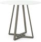 Amisco Customizable Dirk 42" White Glass Counter Height Table-0