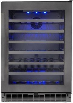 Silhouette® Sydney 5.6 Cu. Ft. Black Stainless Steel Wine Cooler