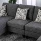 Furniture of America® Lowry 4-Piece Gray U-Shape Sectional with Ottoman-2