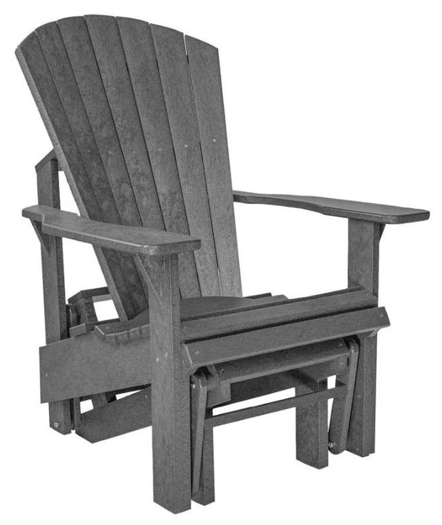 C R Plastics Plastic Outdoor Single Glider Becker Furniture Twin