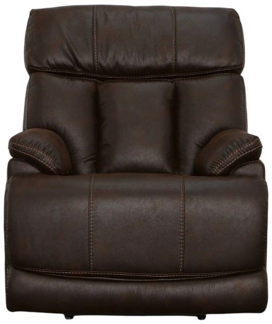 Flexsteel® Clive Brown  Power Recliner with Power Headrest-2