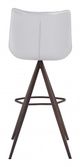 Zuo® Aki White and Walnut Set of 2 Bar Chairs-4