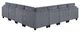 Homelegance® Walterboro 7-Piece Dark Gray Modular Sectional with Storage and Reclining Back Rest-3