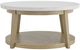 Steve Silver Co. Vida White Round Cocktail Table with Brown Base-0