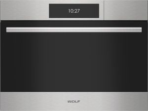 Front view of the Wolf® E Series Transitional 24" Stainless Steel Steam Oven