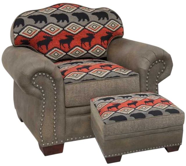 Marshfield Furniture McKinley Gray Storage Ottoman-1