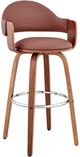 Armen Living Daxton Brown/Walnut Bar Stool-0