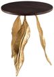 Steve Silver Co. Verna Walnut Accent Table with Gold Base-2