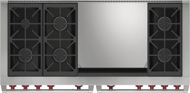 Wolf® 60" Stainless Steel Pro Style Dual Fuel Range-1