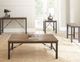 Steve Silver Co. Jersey Antiqued Tobacco End Table with Brown Base-1