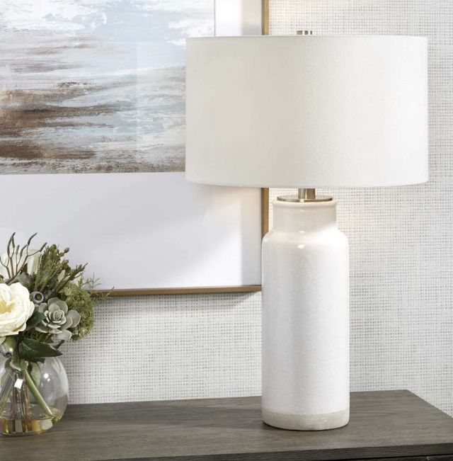 Uttermost® Albany White Table Lamp-1