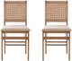 Linon Natural 2-Piece Natural Folding Dining Chair Set-2
