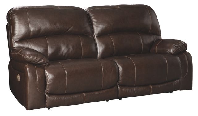 Signature Design by Ashley® Hallstrung Chocolate Reclining Power Sofa-0